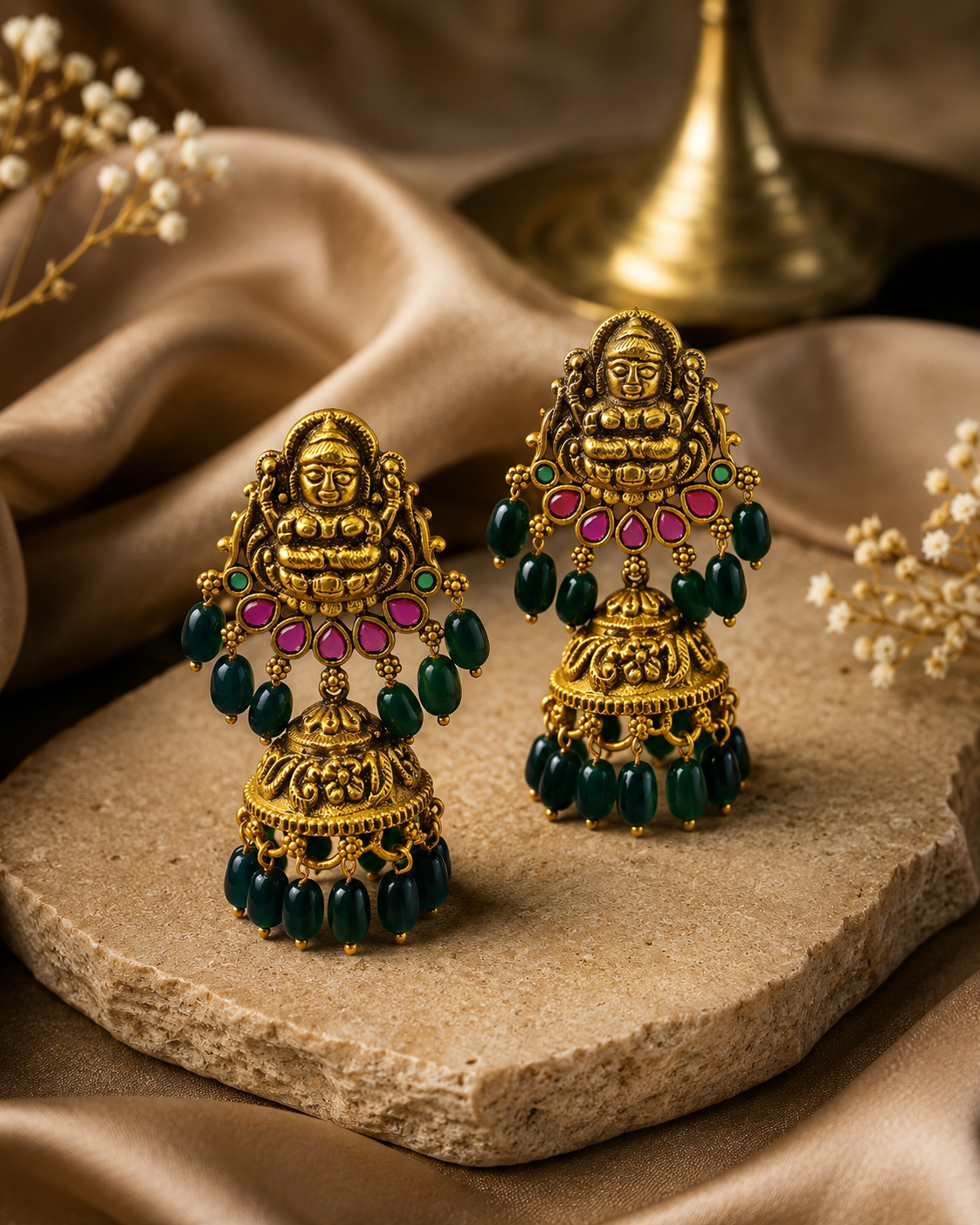 Aarunya Temple Jhumkas