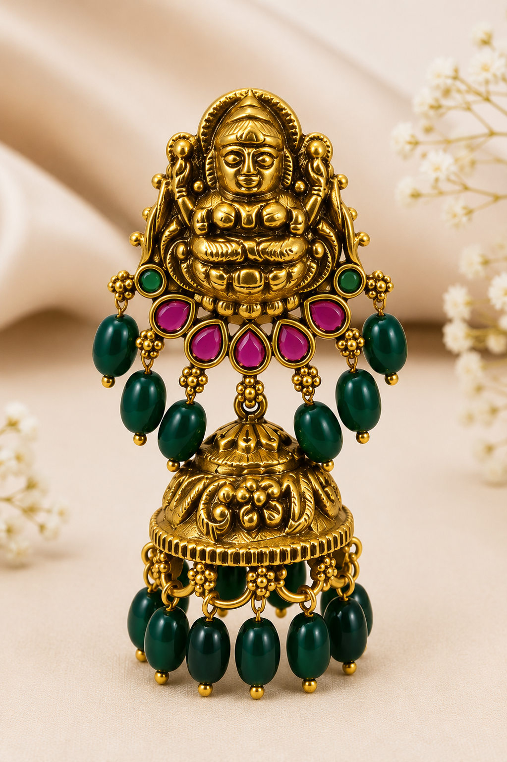 Aarunya Temple Jhumkas