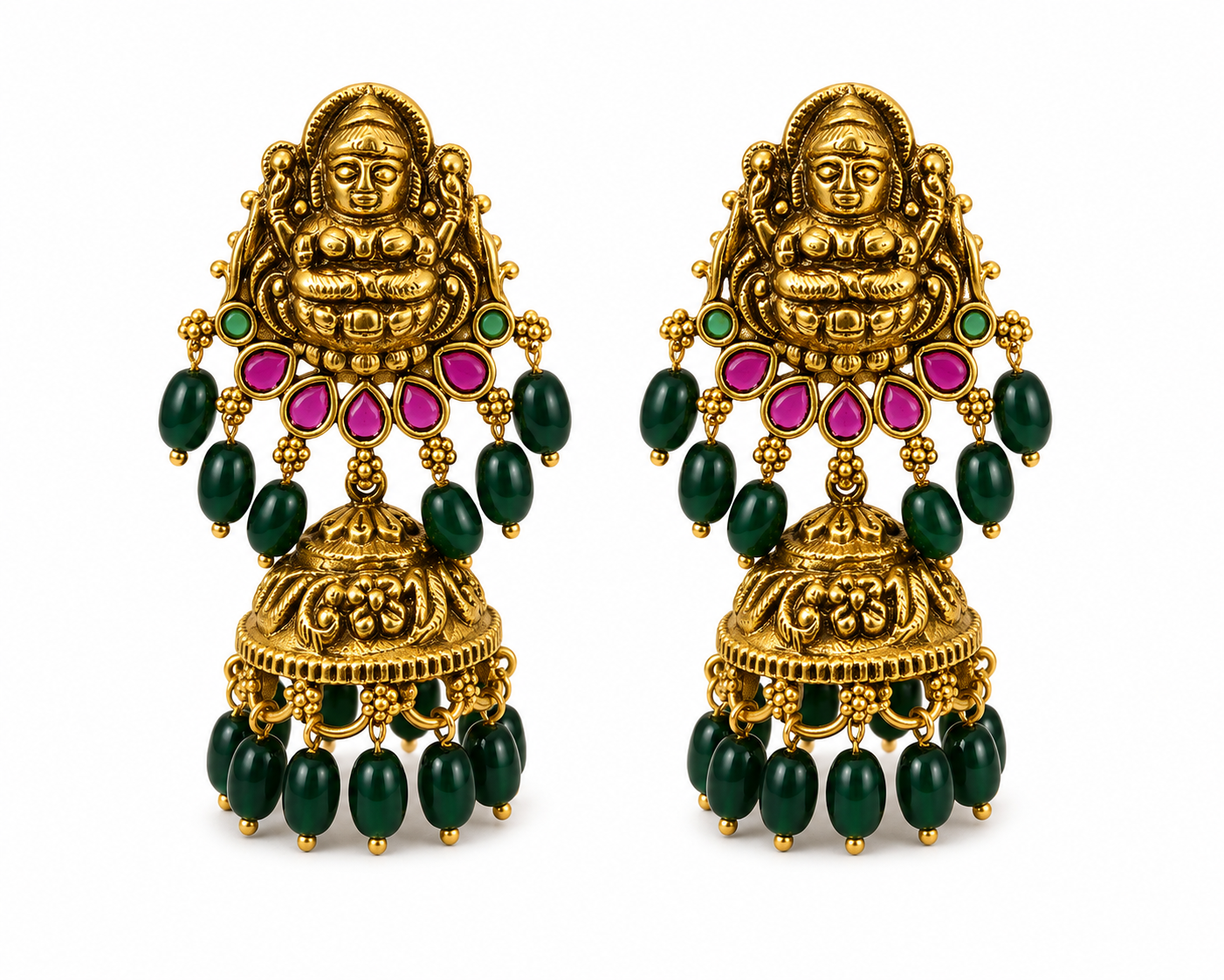 Aarunya Temple Jhumkas