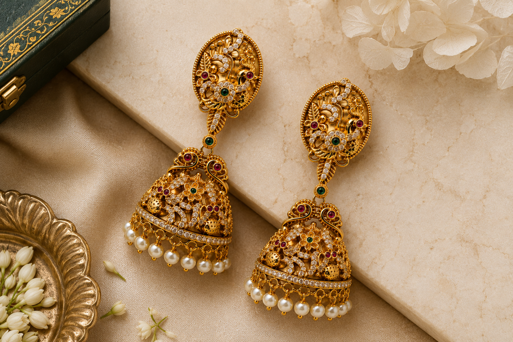 Mayura Heritage Temple Jhumkas