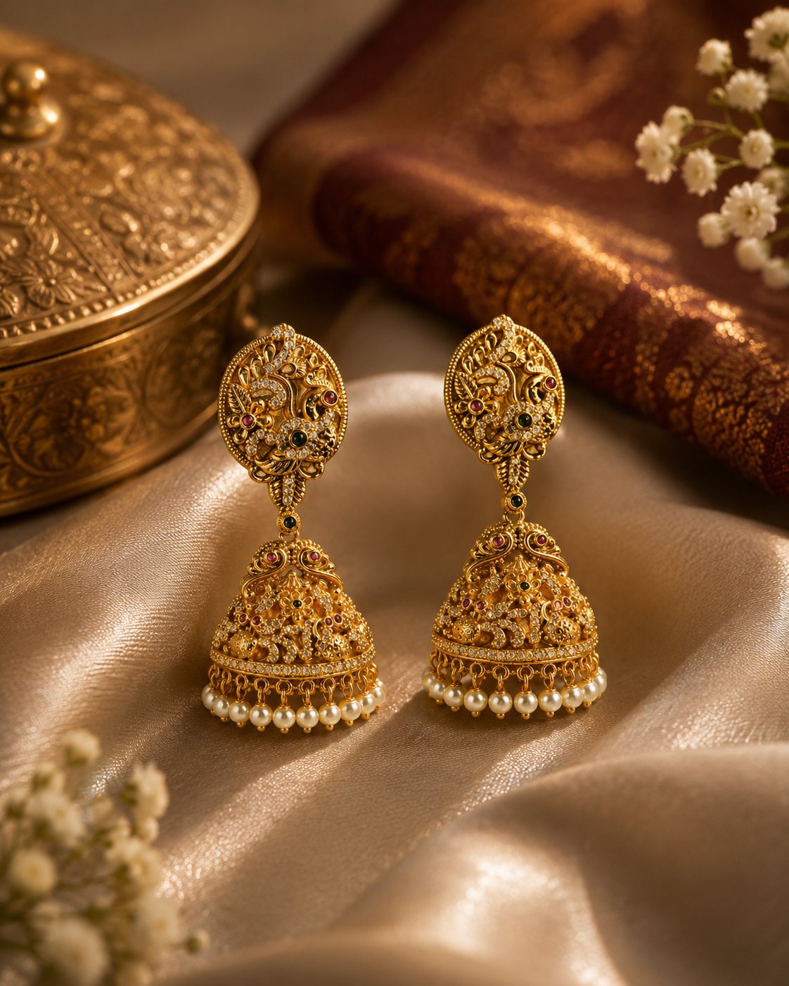 Mayura Heritage Temple Jhumkas