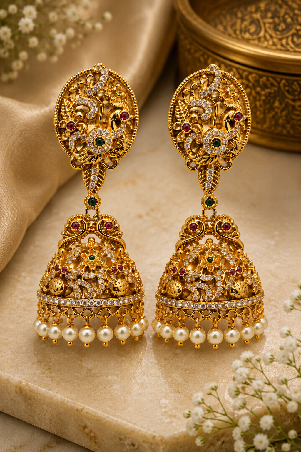 Mayura Heritage Temple Jhumkas