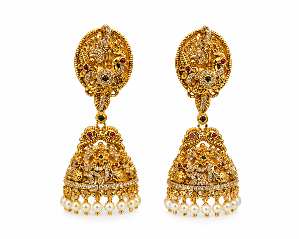 Mayura Heritage Temple Jhumkas