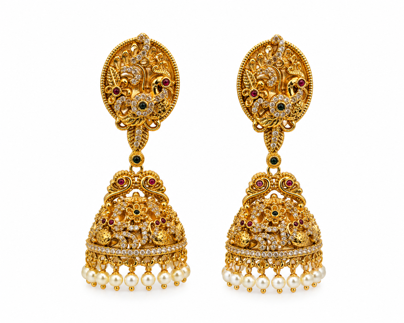 Mayura Heritage Temple Jhumkas