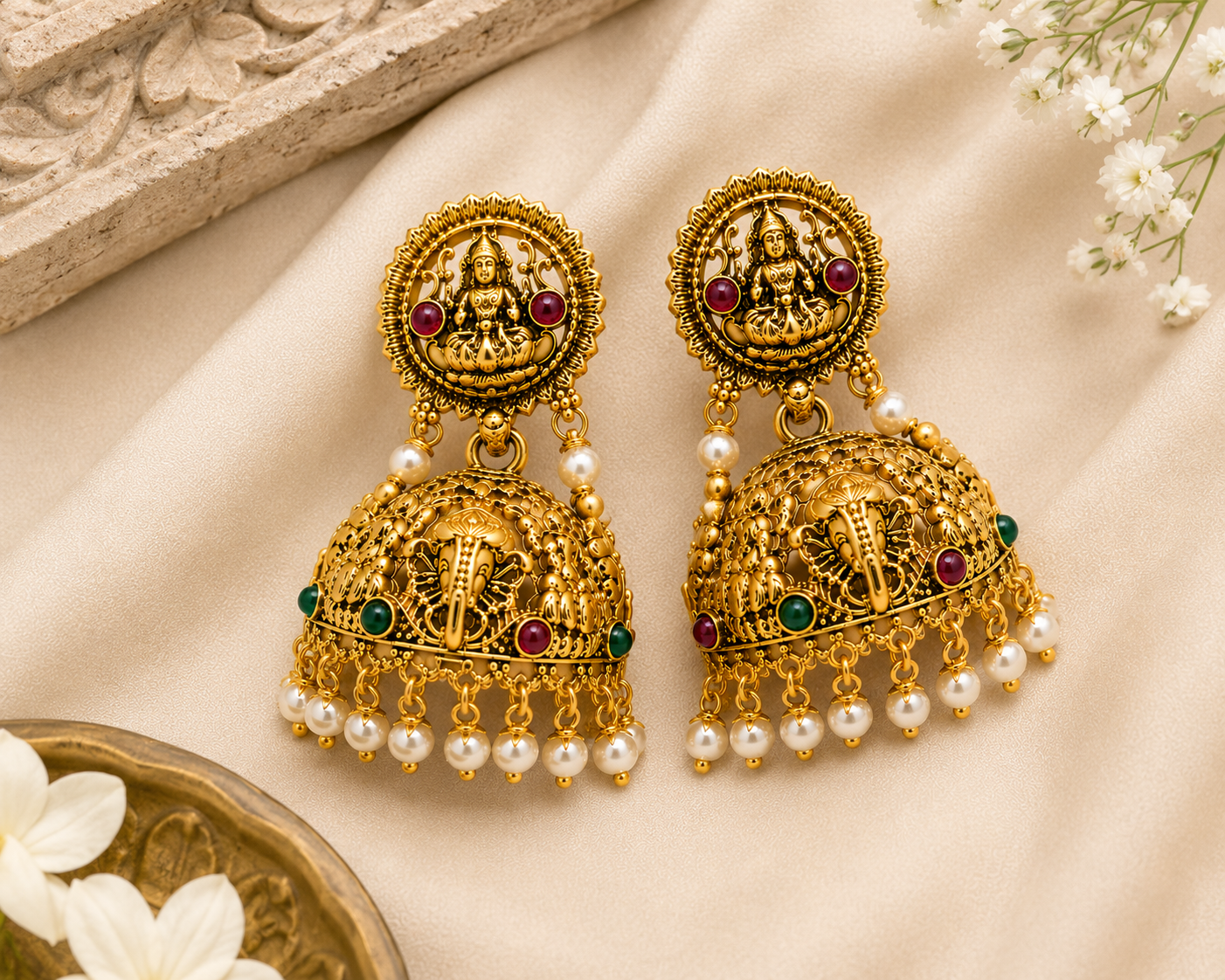 Lakshmi Ganesha Heritage Temple Jhumkas