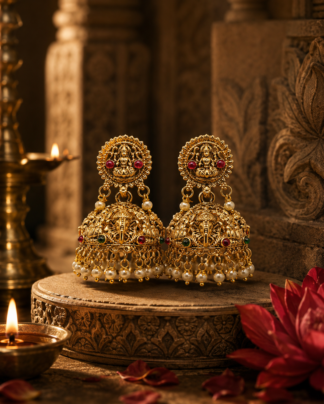 Lakshmi Ganesha Heritage Temple Jhumkas