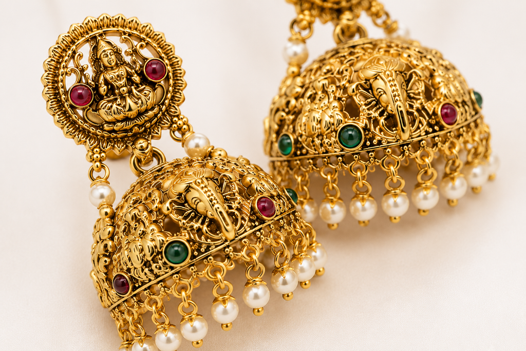 Lakshmi Ganesha Heritage Temple Jhumkas