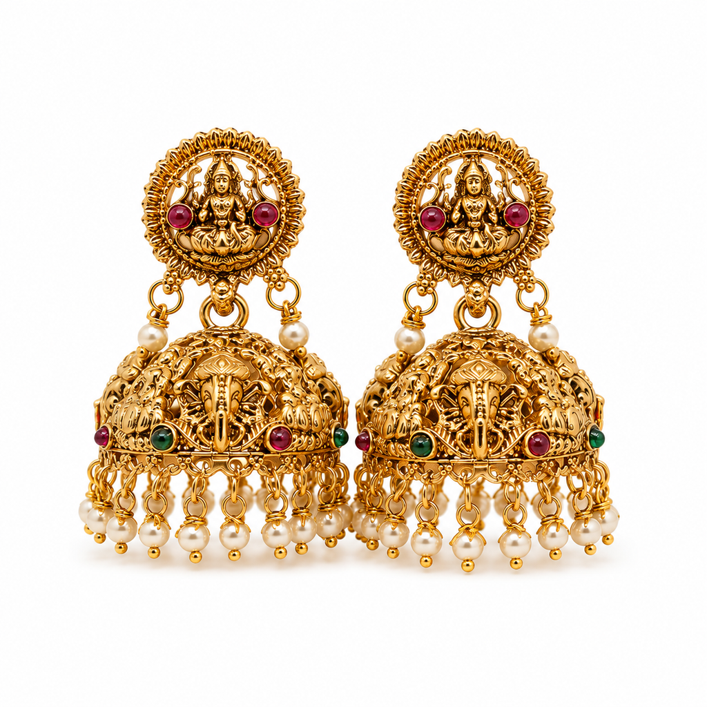 Lakshmi Ganesha Heritage Temple Jhumkas
