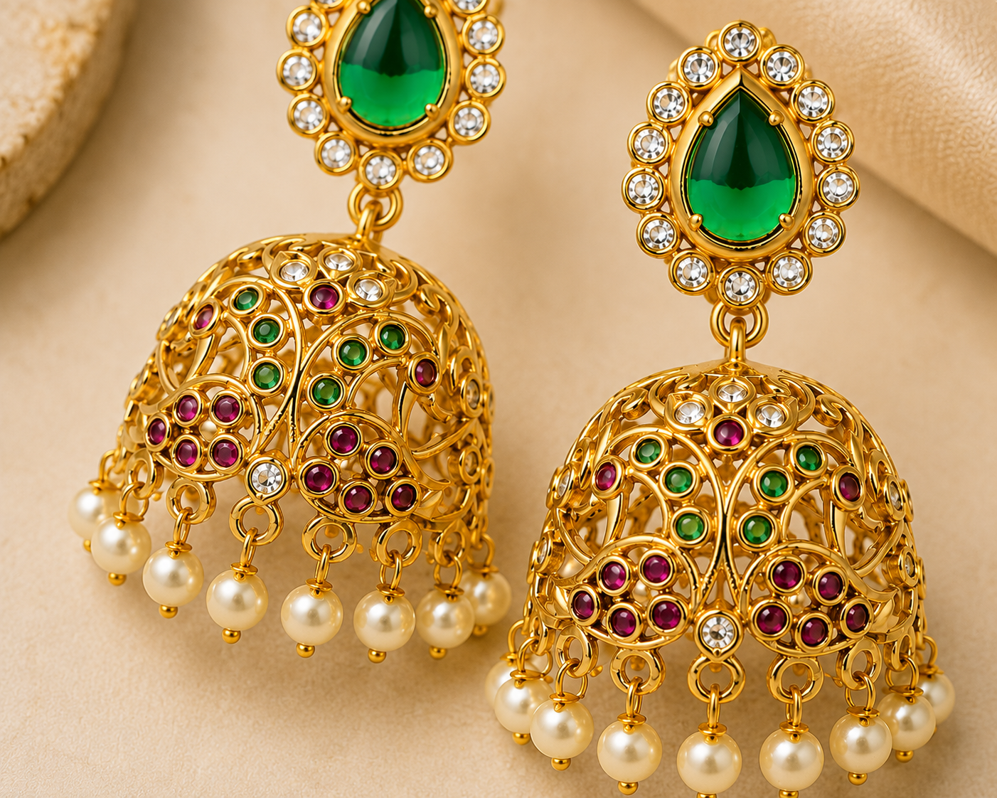 Mayil Valli Heritage Jhumkas