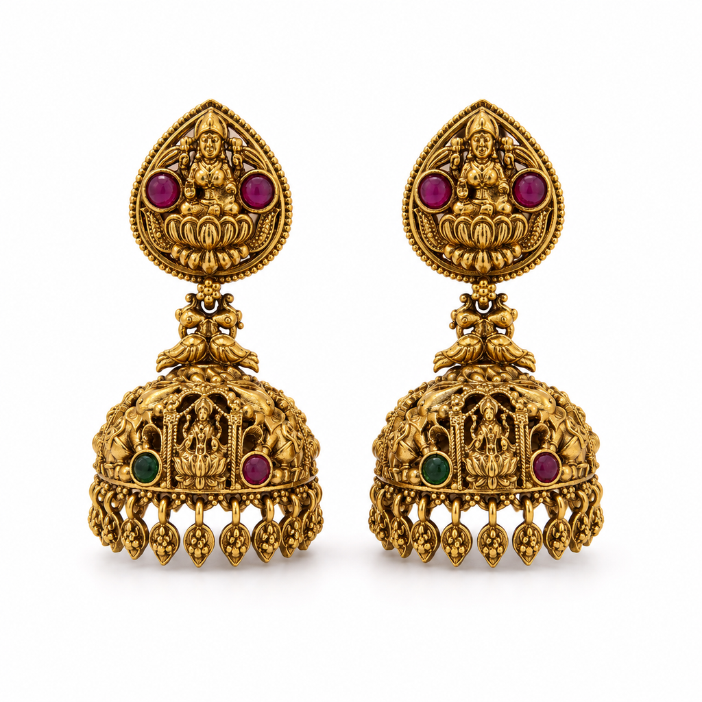 Lakshmi Heritage Temple Jhumka Earrings